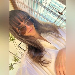 Ray Ban Polarized Light Brown & Gold Aviators